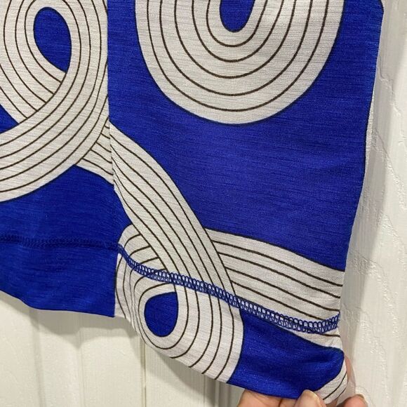 Milano purple and white whirlwind print top size XXL - Picture 7 of 8